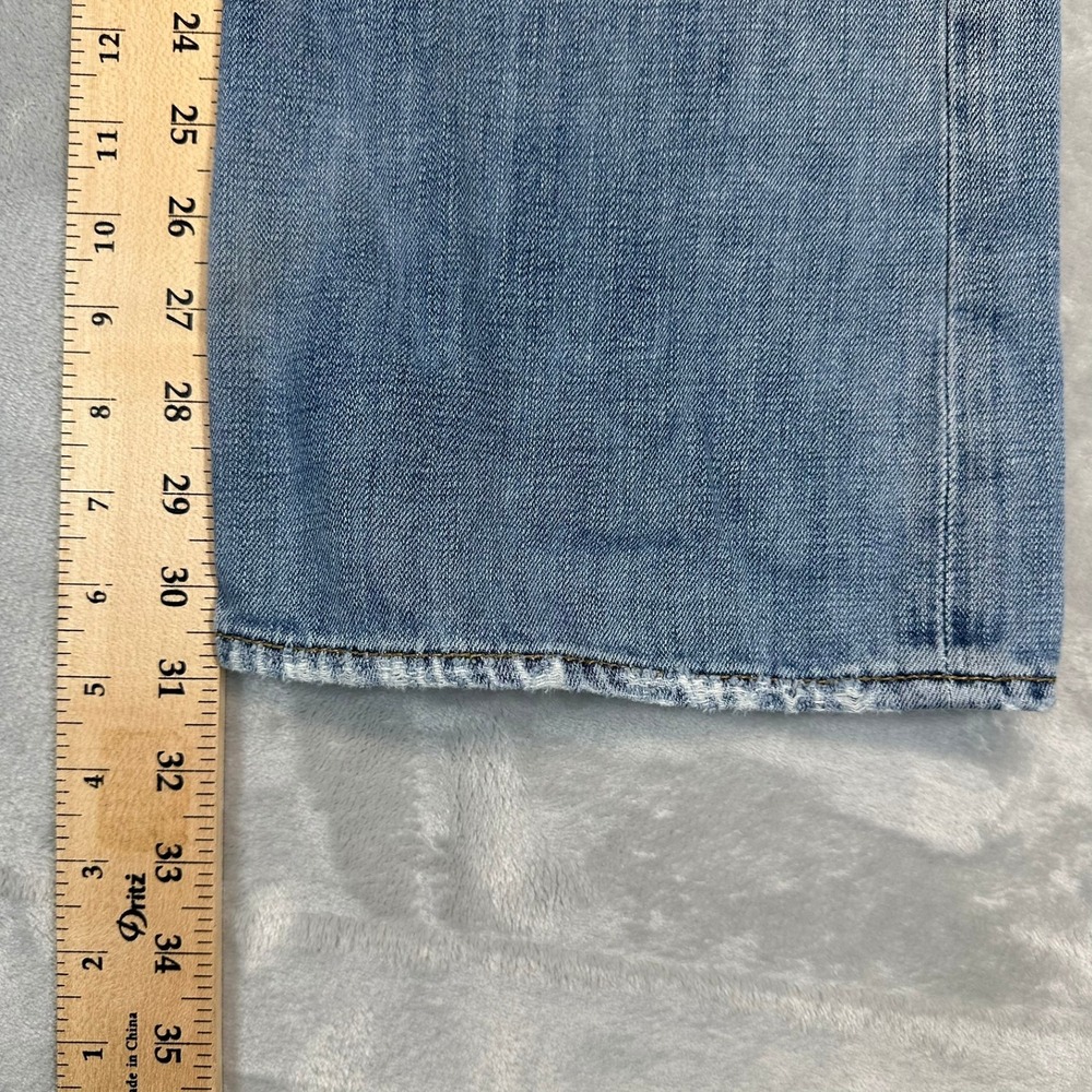 Vintage American Eagle Jeans Mens 31x30 Blue Low Rise Bootcut Light Wash Denim - Picture 6 of 12